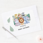 Safari Adventure Baby Shower Rechthoekige Sticker (Envelop)