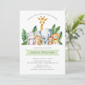 Safari Adventure Baby shower Uitnodiging (Staand voorkant)
