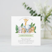 Safari Adventure Baby shower Uitnodiging (Staand voorkant)