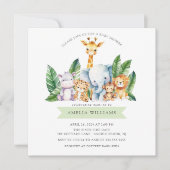 Safari Adventure Baby shower Uitnodiging (Voorkant)