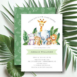 Safari Adventure Baby shower Uitnodiging