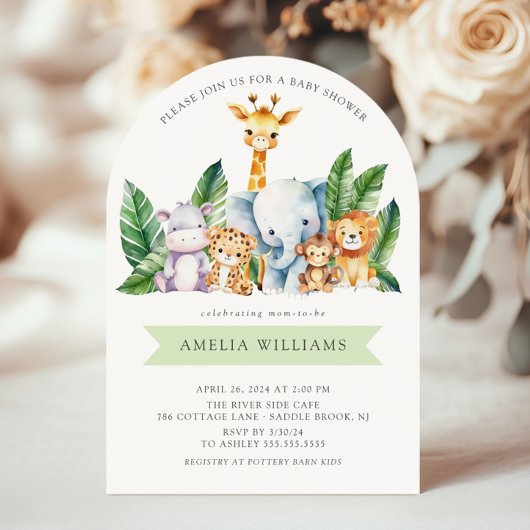 Safari Adventure Baby shower Uitnodiging