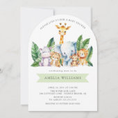 Safari Adventure Baby shower Uitnodiging (Voorkant)