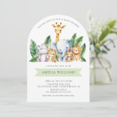 Safari Adventure Baby shower Uitnodiging (Staand voorkant)