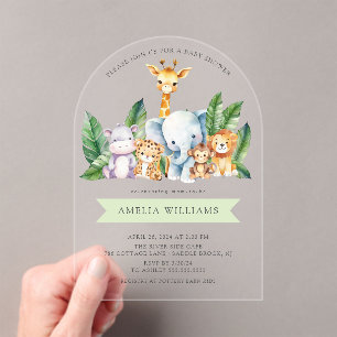 Safari Adventure Baby shower Uitnodiging