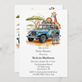 Safari Adventure Boy Baby shower Kaart (Voorkant / Achterkant)