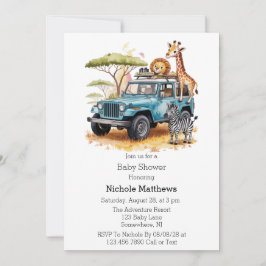 Safari Adventure Boy Baby shower Kaart
