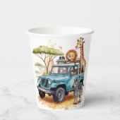 Safari Adventure Boy Baby shower Papieren Bekers (Achterkant)