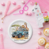 Safari Adventure Boy Baby shower Papieren Bordje (Feest)