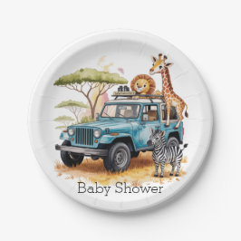 Safari Adventure Boy Baby shower Papieren Bordje