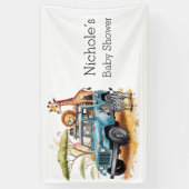 Safari Adventure Boy Baby shower Spandoek (Verticaal)