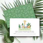 Safari Adventure Diaper Raffle Ticket Informatiekaartje