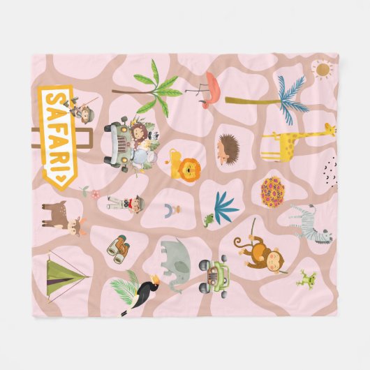 Safari Adventure Fleece Deken - Verken de wilderni (Voorkant (Horizontaal))