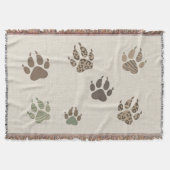 Safari Adventure Lion Paw Prints ID1270 Deken (Voorkant)