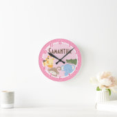 Safari Adventure Oerwoud Zoo Personalized Clock Ronde Klok (Huis)