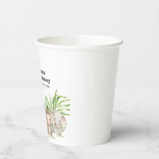 Safari Adventure Paper-Bord Papieren Bekers (Links)