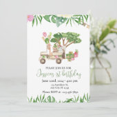 Safari Adventure Party Invitation - Jungle Theme Kaart (Staand voorkant)