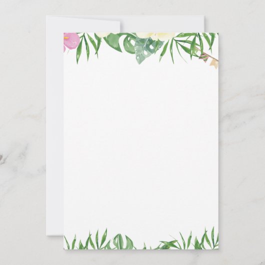 Safari Adventure Party Invitation - Jungle Theme Kaart (Achterkant)