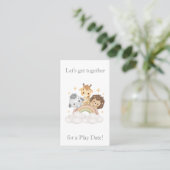 Safari Adventure Playdate Contactkaartje (Staand voorkant)