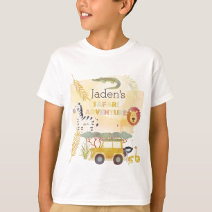 Safari Adventure verjaardagsfeestje van kind T-shirt