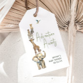 Safari Adventure wacht op Baby shower Bedankt Cadeaulabel