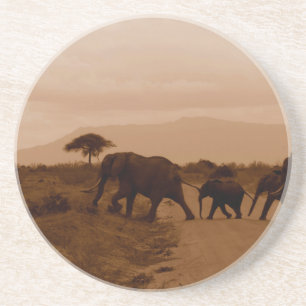 Safari Africa Cute Schattige Destiny Elephant Zandsteen Onderzetter