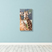Safari Africa Giraffe Canvas Afdruk (Insitu (Houten vloer))