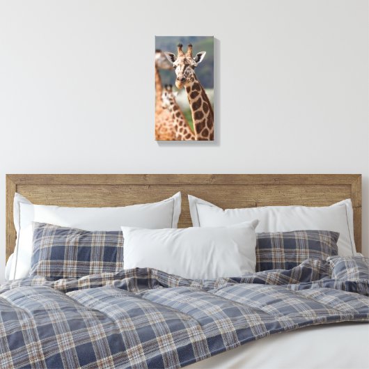 Safari Africa Giraffe Canvas Afdruk (Insitu (Slaapkamer))