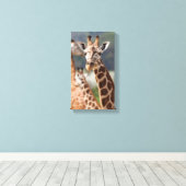 Safari Africa Giraffe Canvas Afdruk (Insitu (Houten vloer))