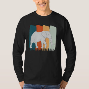 Safari Africa Wildlife Animal Retro Elephant T-shirt