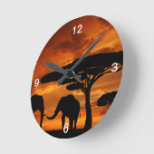 Safari African Baobab tree elephant silhouette Ronde Klok (Hoek)