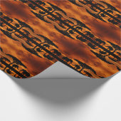 Safari African Baobab tree oliephant silhouette Cadeaupapier (Hoek)