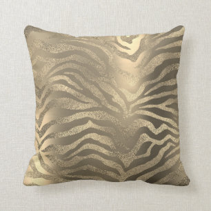 Safari African Champaign Gold Zebra Animal Skin Kussen