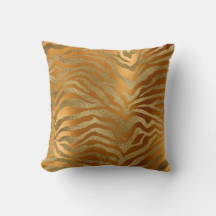 Safari African Steel Gold Glam Animal Skin Kussen