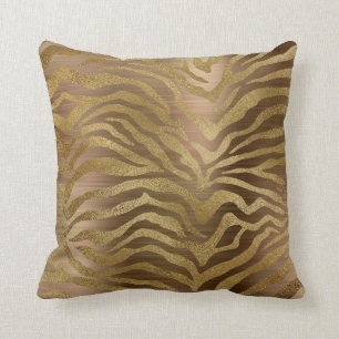 Safari African Steel Gold Glam Animal Skin Kussen