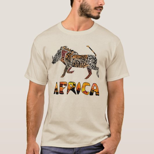 Safari African Warthog Tshirt (Voorkant)