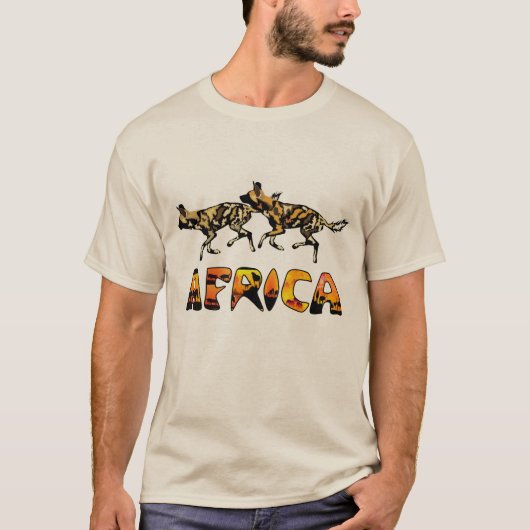 Safari African Wild Dog Tshirt (Voorkant)