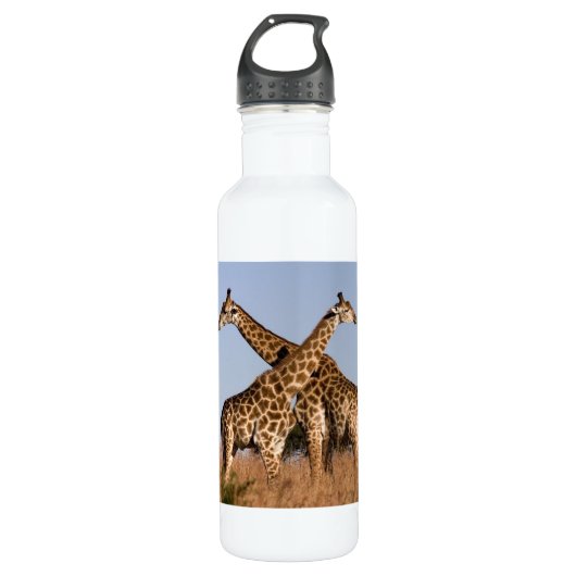 Safari Afrika Giraffes Waterfles (Voorkant)