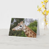 Safari Afrika Modieus Klasse Bestemming Giraffe Kaart (Gele Bloem)