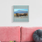 safari afrika olifanten canvas afdruk (Insitu (Woonkamer))