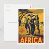 Safari Afrika Vintage Beroemde Reisplaats Briefkaart (Voorkant / Achterkant)
