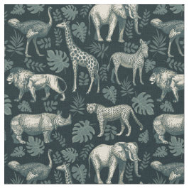 Safari Afrikaanse dieren Stof