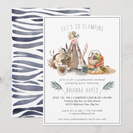 Safari Afstuderen Glamping Camping Weekend (Voorkant / Achterkant)