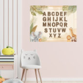 Safari Alfabet Nursery Boho Jungle Dieren Poster