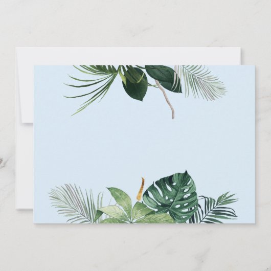 Safari Animal Babies Blue Boy Oerwoud Shower Kaart (Achterkant)