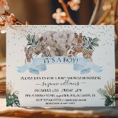 Safari Animal Babies Blue Boy Oerwoud Shower Kaart