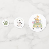 Safari Animal Baby shower Confetti (Voorkanten)