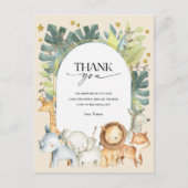 Safari animal baby shower dank u briefkaart (Voorkant)