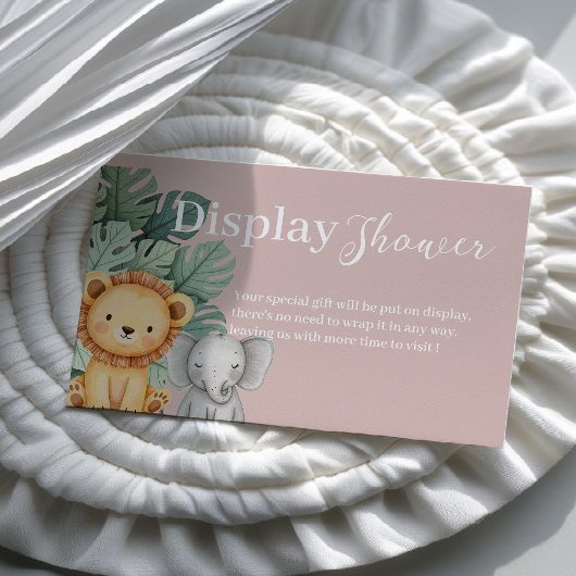 Safari Animal Baby shower Display douche Visitekaartje