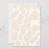 Safari Animal Baby shower Invitation Kaart (Achterkant)